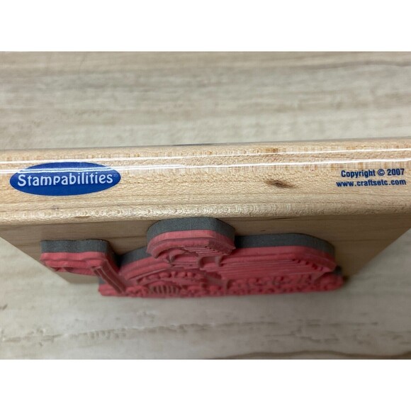 2007 Stampabilities School House Wood Mounted Rubber Stamp - Picture 3 of 6